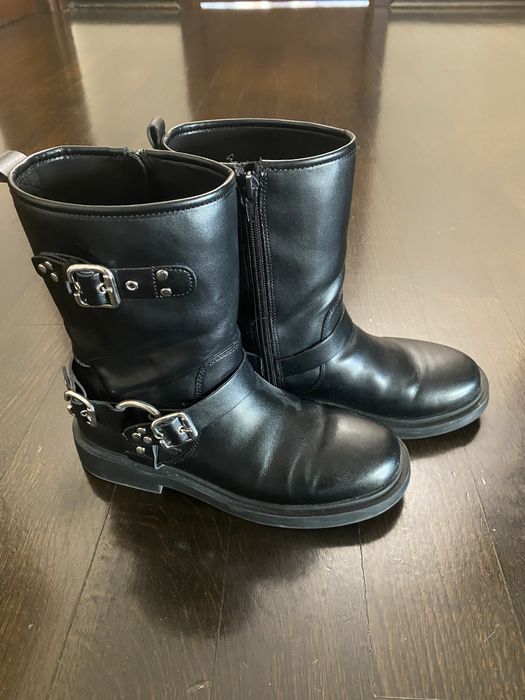 Cizme ZARA negre cu catarame 37