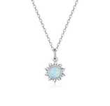 Lant special in forma de soare din argint 925 cu opal