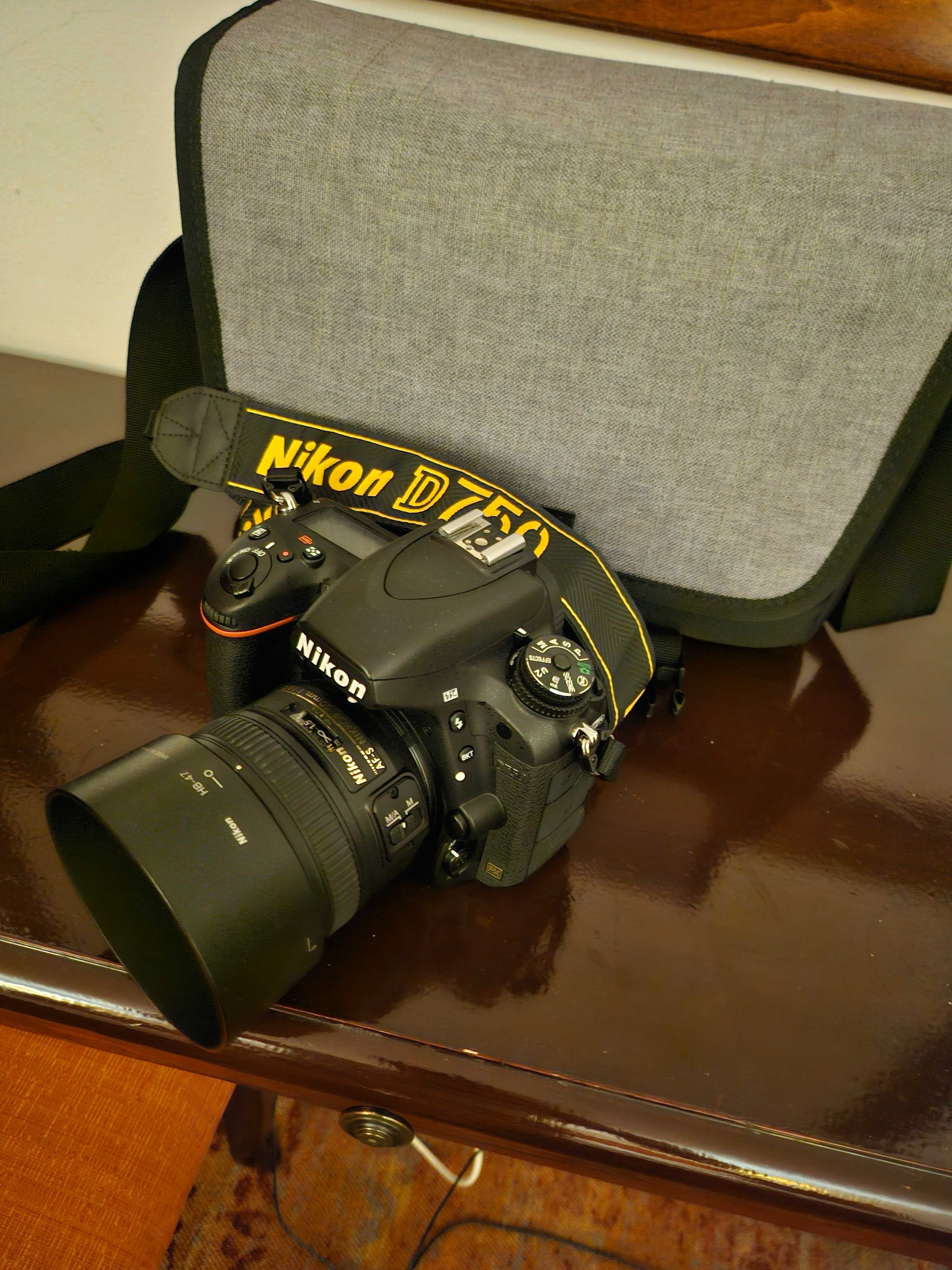 Nikon D750 cu obiectiv 50mm