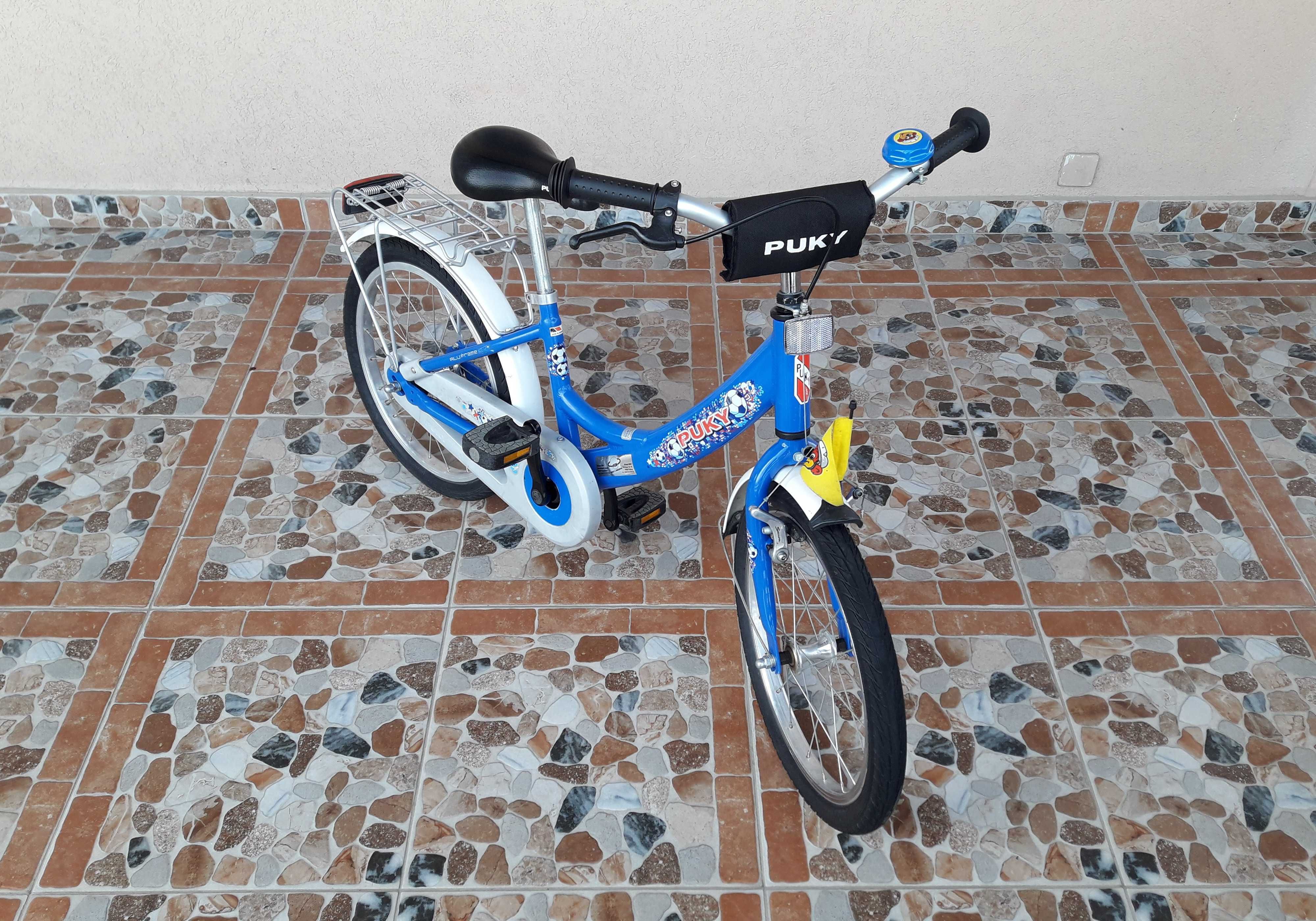 Bicicletă copii PUKY ZL 18’ Fotbal, 1 viteză, ALUMINIU – albastră