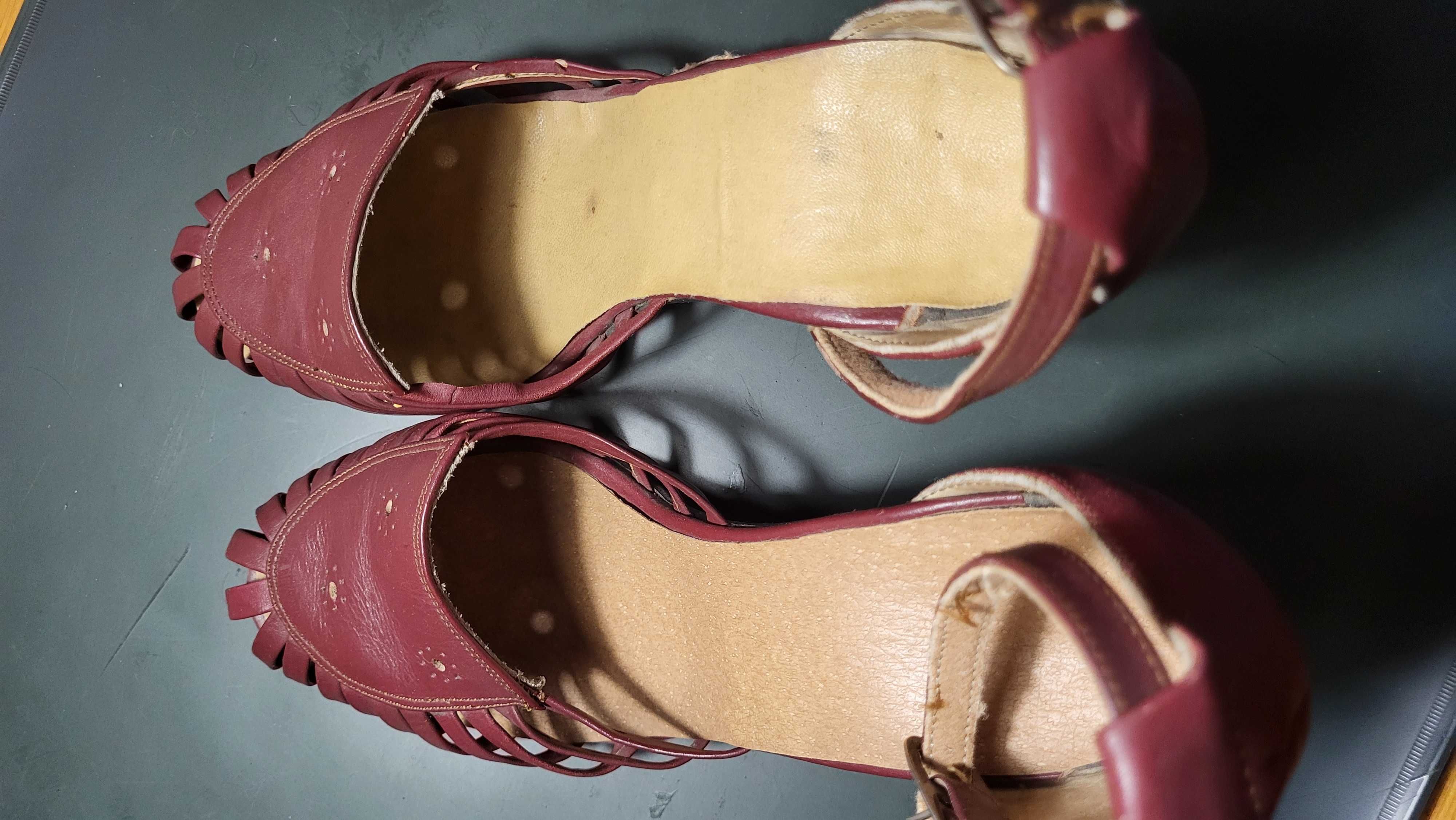Pantofi vintage de dama din piele