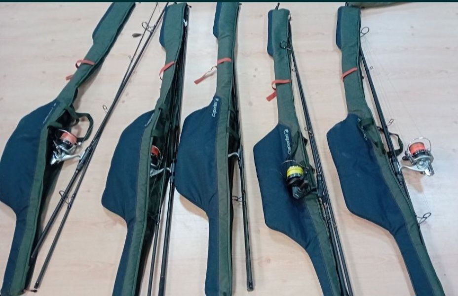 Set 5 lansete Mtx black edition, mulinete adonis 7000 si huse ca noi