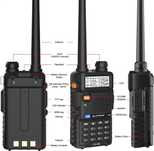 Мощна Радиостанция 8W Baofeng UV-5R walkie talkie, Преносима, VHF/UHF