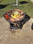 Disc grill ceaun din fontă  sobă  model pirostrie