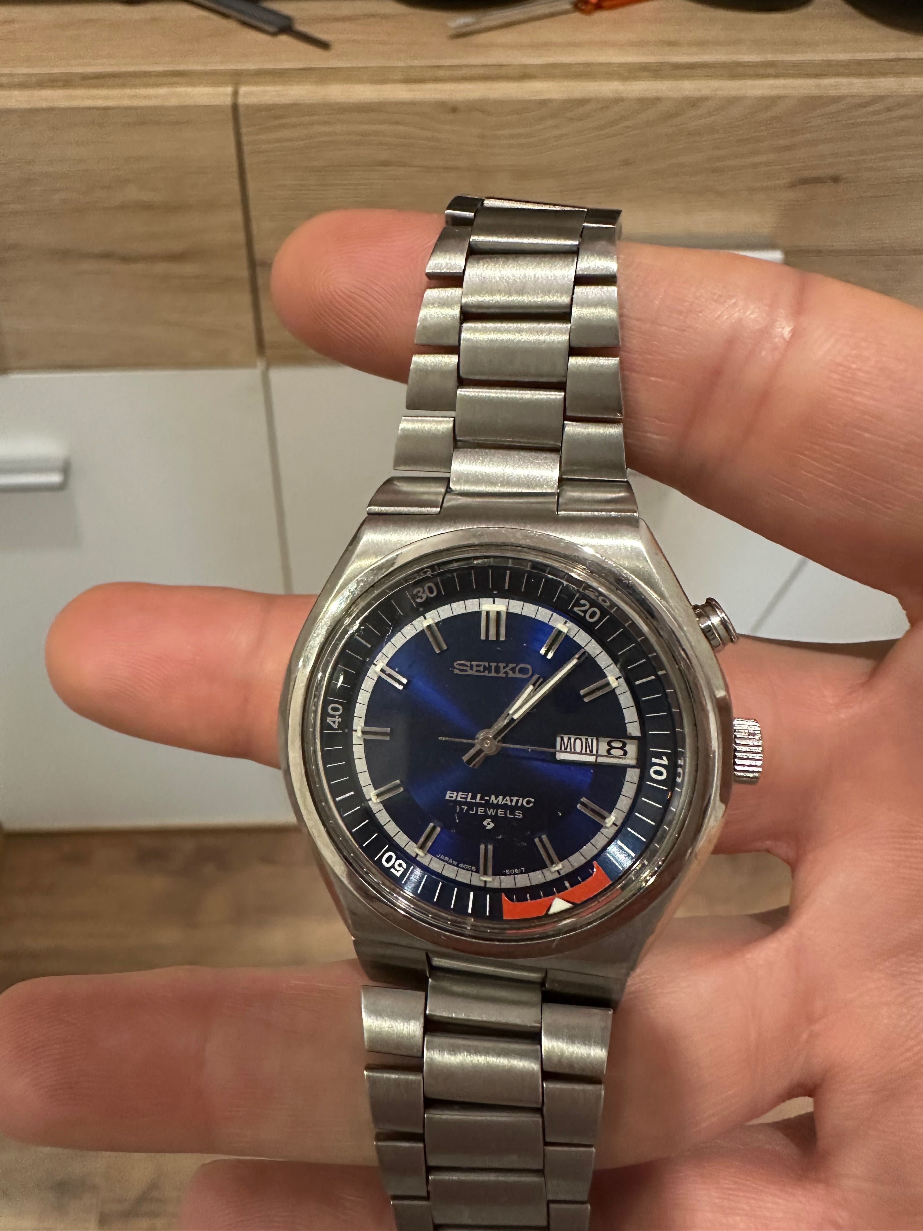 Seiko  Bell-Matic 70s. Blue eyes - with Alarms