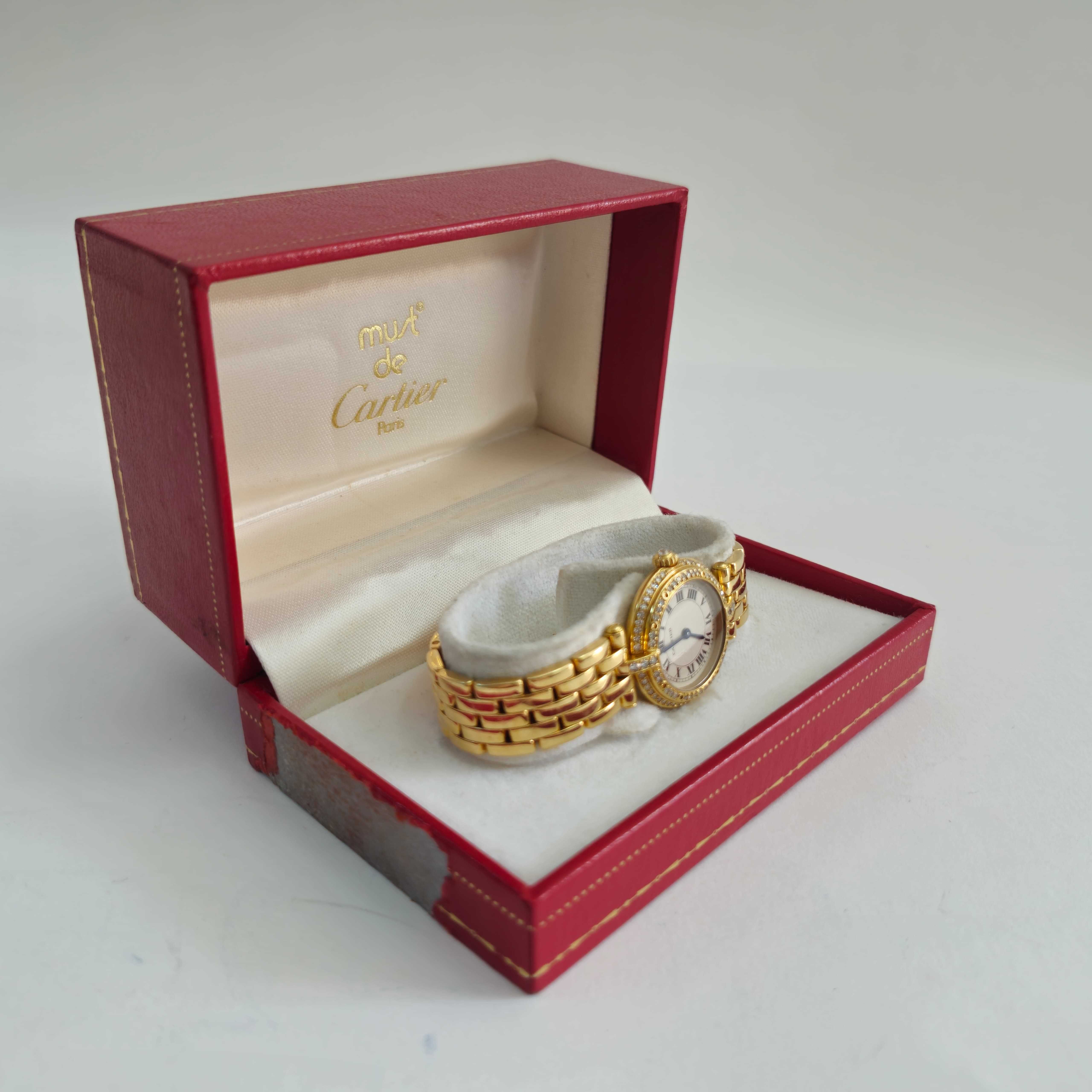 Liquid Money vinde -  Ceas Cartier Panthere Bezel Double Diamond ,18k