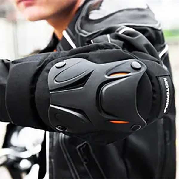 Set genunchere si cotiere moto/ciclism reflectorizante MOTOWOLF