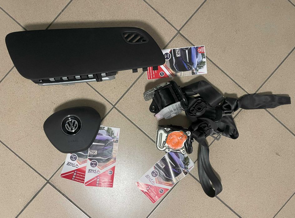 VW Polo 5 V 6R - kit airbag volan - pasager - set centuri de siguranta