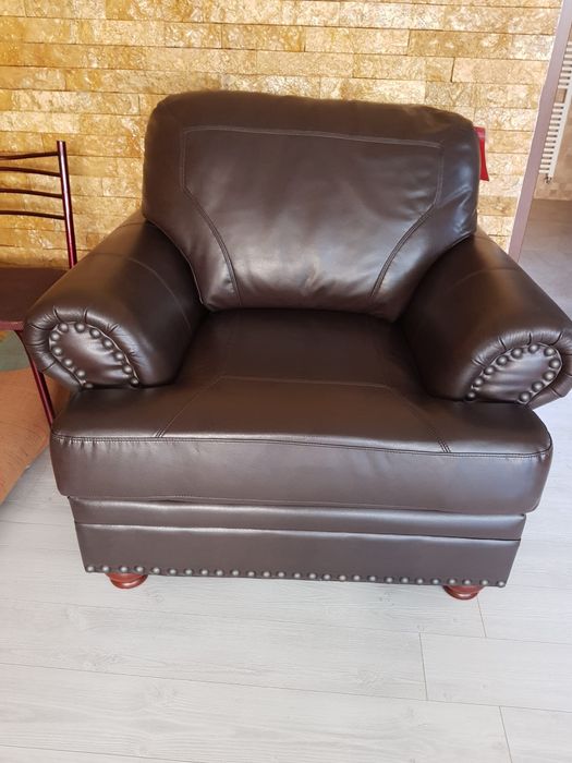 Canapea+ 2fotolii din piele ecologica noi cu eticheta