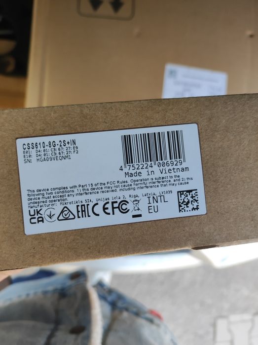 Коммутатор Микротик/MikrotiK CSS610-8G-2S+IN