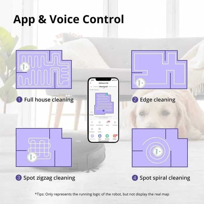 Прахосмукачка робот +360 C50, 2600Pa, Alexa, Google Assistant