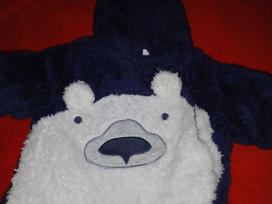 Salopeta combinezon fleece ursulet NEXT/ costum pufos/ Overall pufos