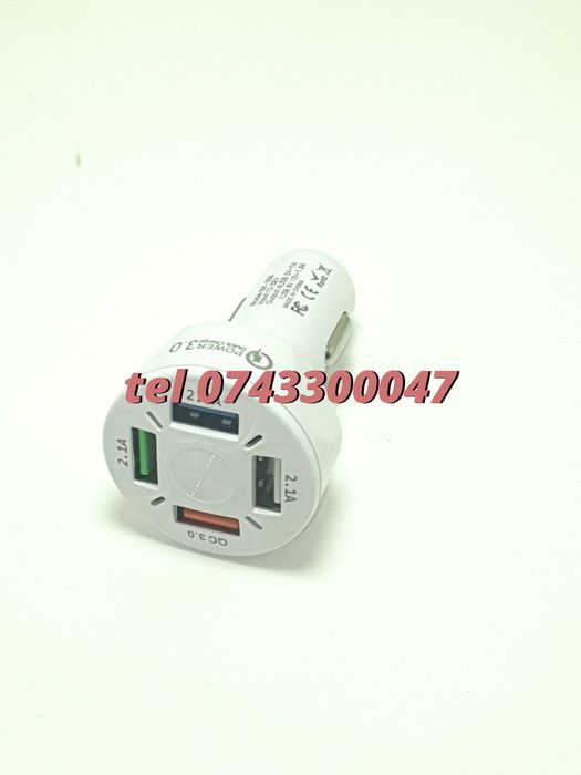 Superfastcharge Incarcator Auto Cu Patru Porturi Usb Partycharge