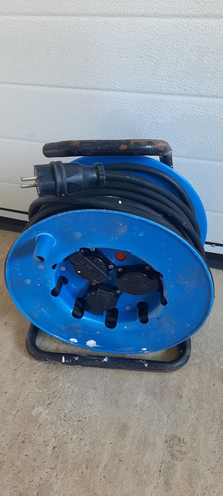 Rola tambur cablu prelungitor profesional 3x1,5mm 40-50 m