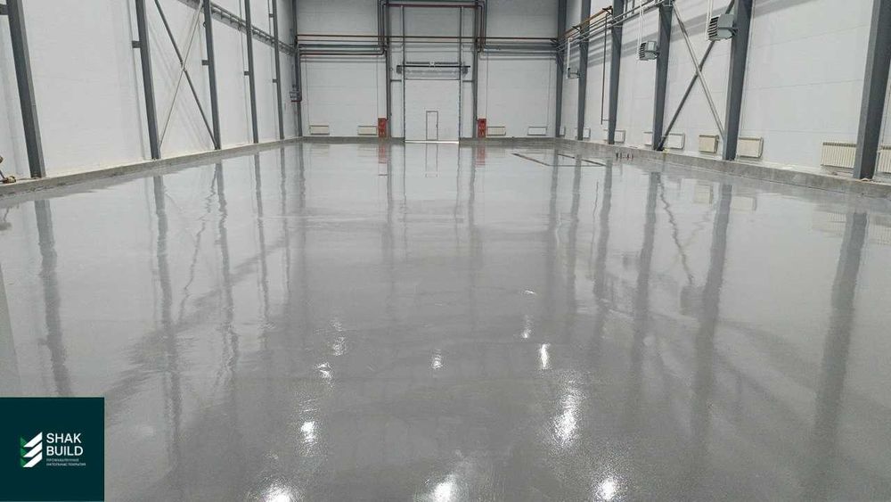 Наливные полимерные полы в ангары склады цеха на любое производство