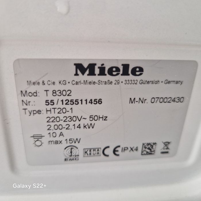 Коминна сушилня MIELE T8302