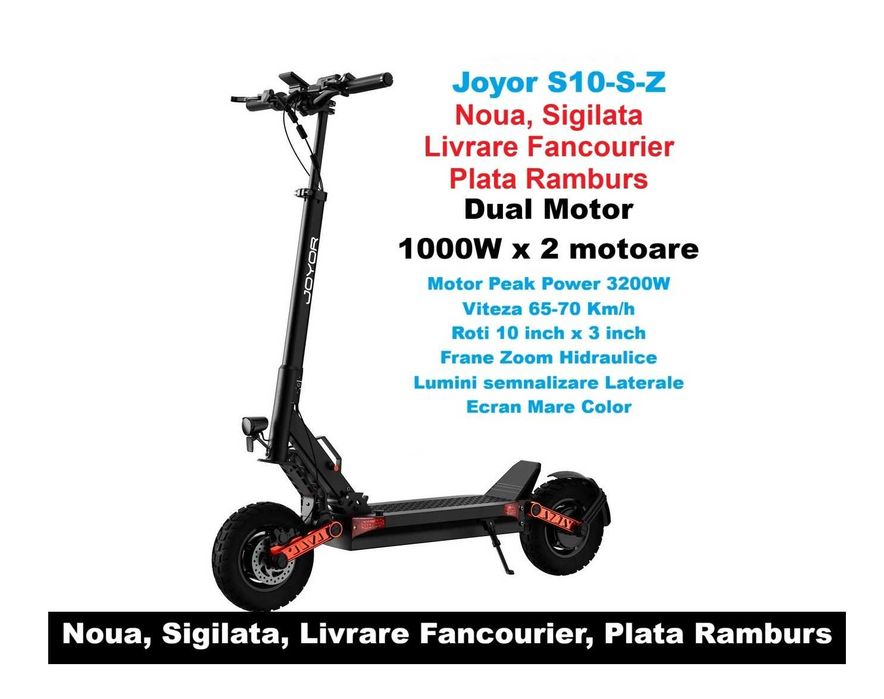 Sigilata‼️JOYOR S10-S-Z‼️2025‼️NOUA‼️Dual Motor 2000W‼️70Km/h‼️