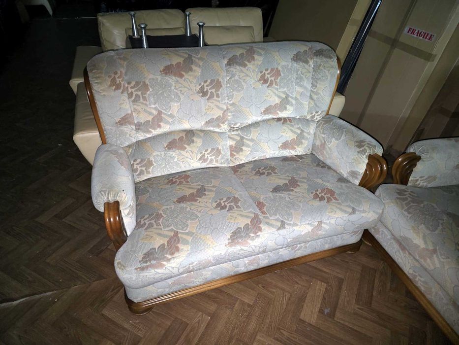 Set canapele 3+2+1 lemn masiv+catifea