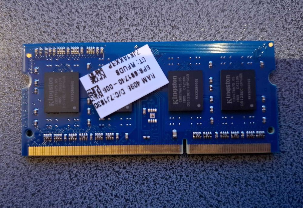 Memorie RAM Kingston, SODIMM laptop DDR3, 4Gb 1600 MHz, 1.35 V