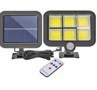 Proiector solar cu 120 LED COB, inclus senzor de lumima si mișcare