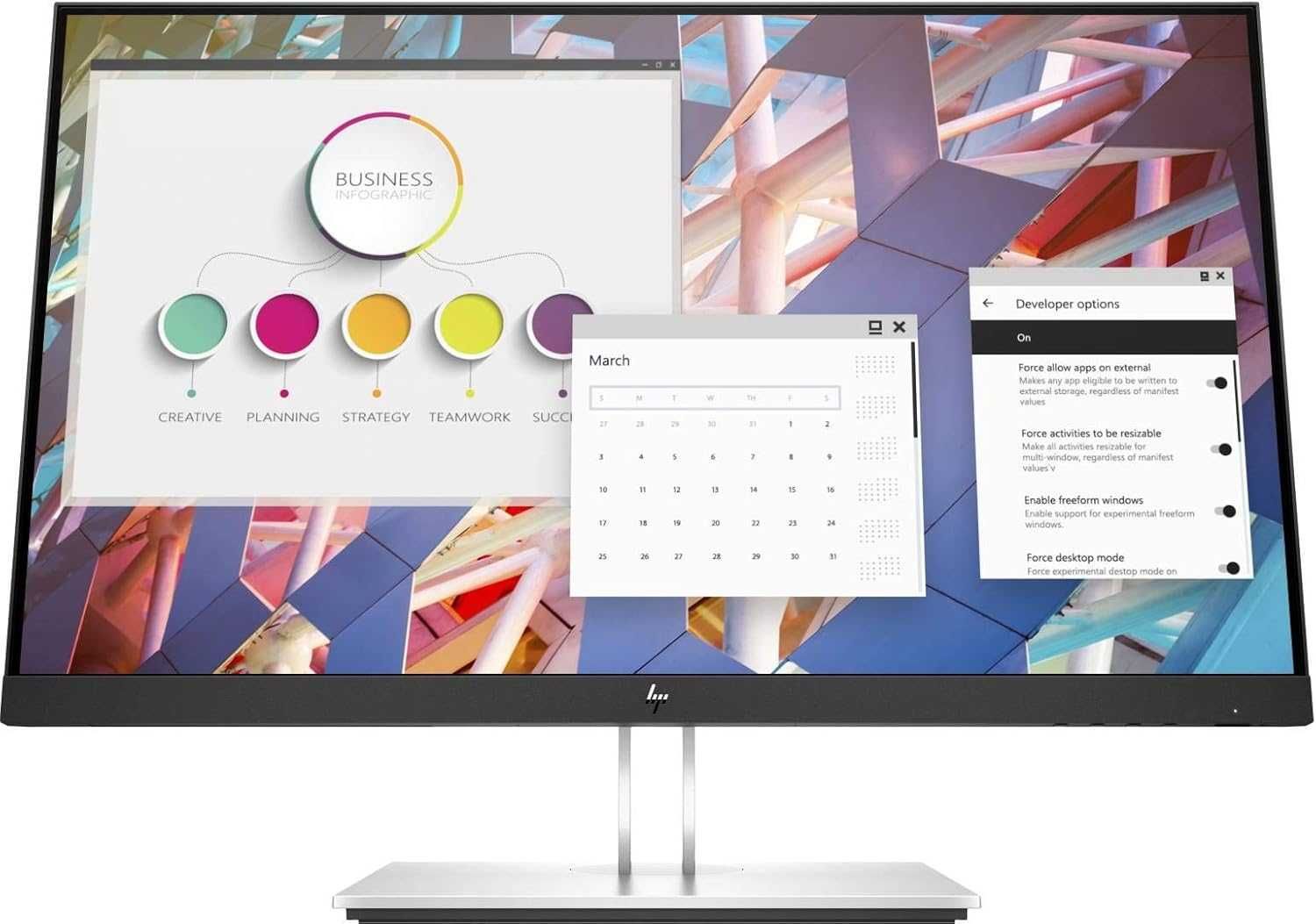 Монитор HP E24 G4 – 24" Full HD IPS с гаранция и отлично качество