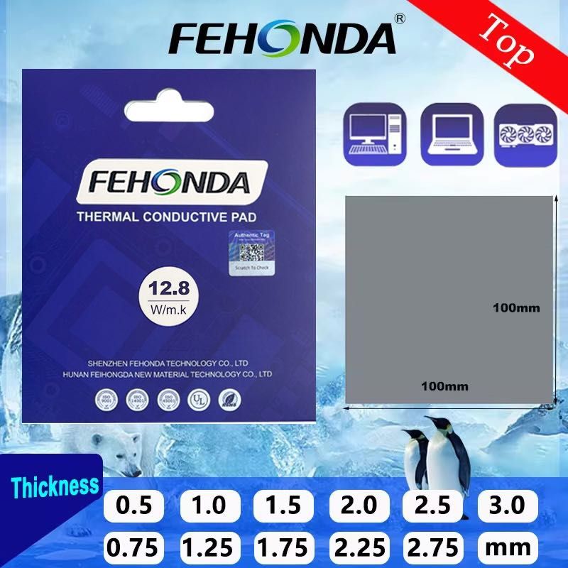 Термопрокладки Fehonda 8W - 100x100mm