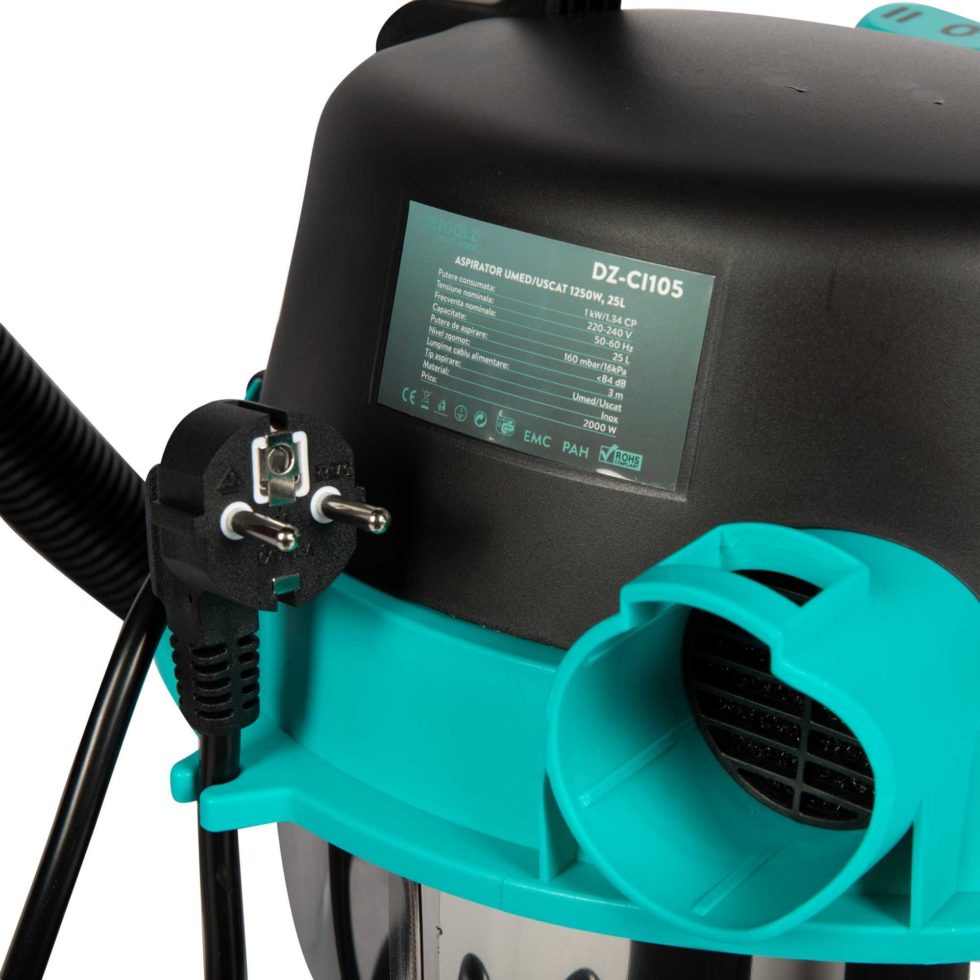 Aparat Slefuit Pereti + Aspirator – 1250W (Bobinaj Cupru) – DETOOLZ