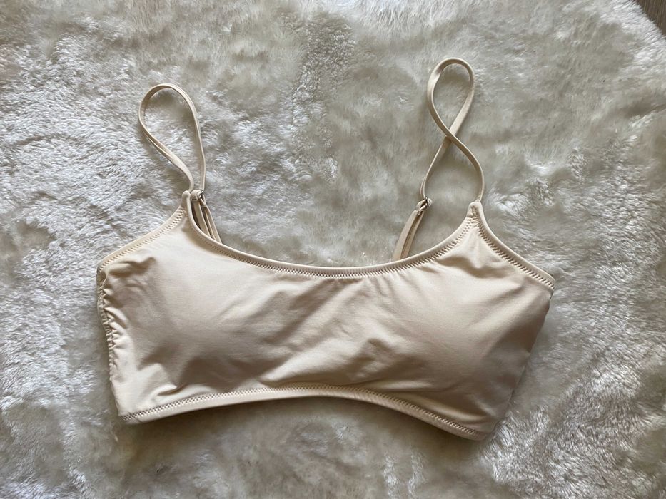 Bustiera de baie nude/bej, S/36, bretele reglabile, nou, waikiki