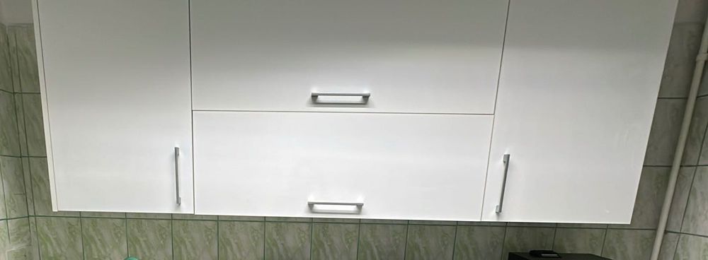 Mobila bucatarie mdf alb lucios