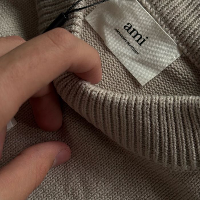 Ami Allexandre Matteusi Pulover Sweater Knit Bej