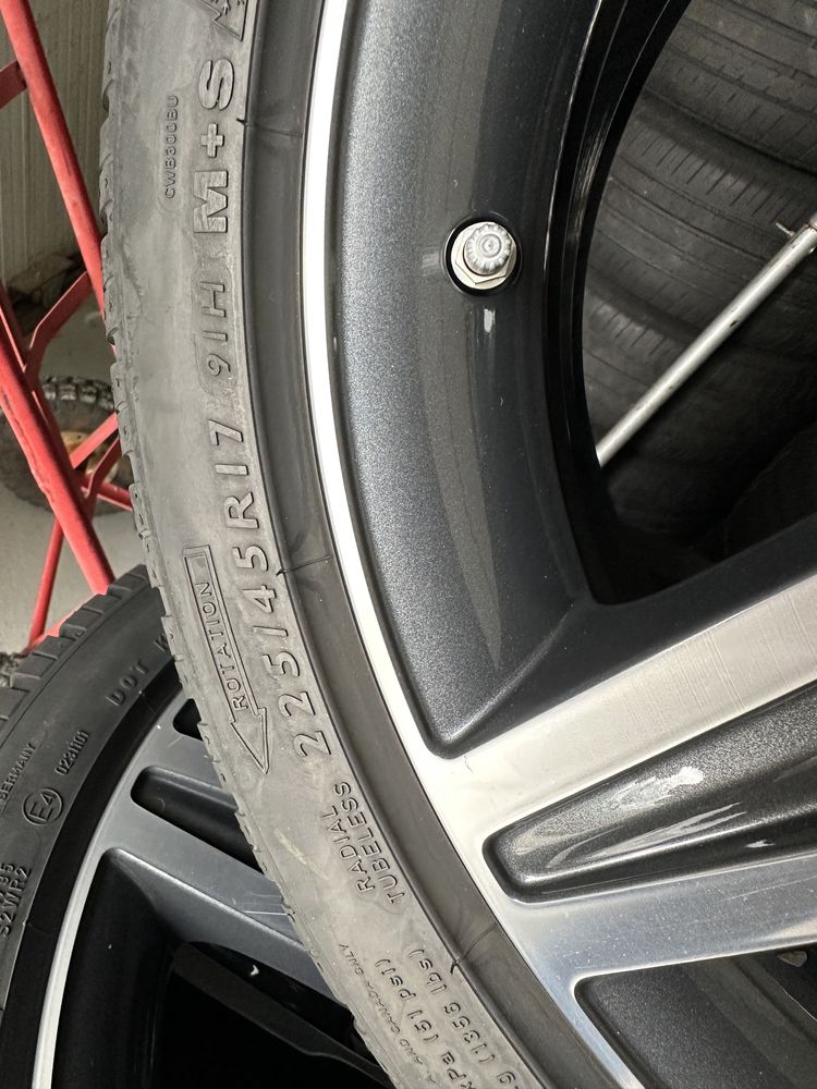 jante bmw f20 f21 e90 5x120  bicolore 225 45 17 iarna dunlop