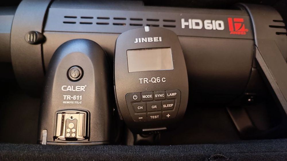 Jinbei 610 HD + TR Q6C + TR 611 (моноблок, вспышка, синхронизатор)