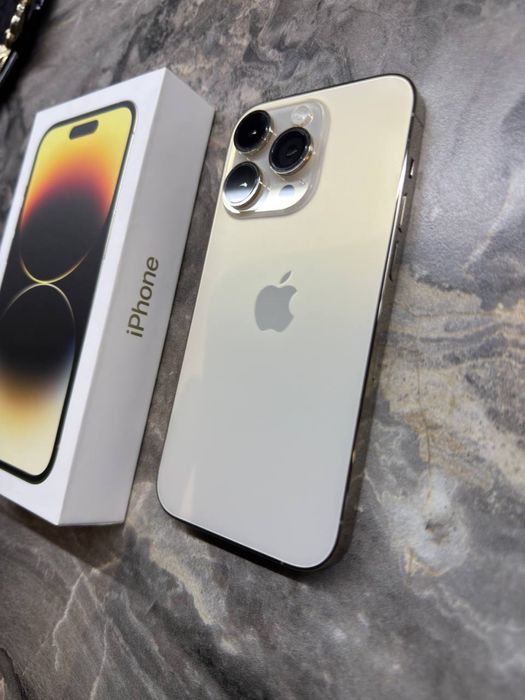 Iphone 14 pro gold 128gb 87% ideal karobka bor