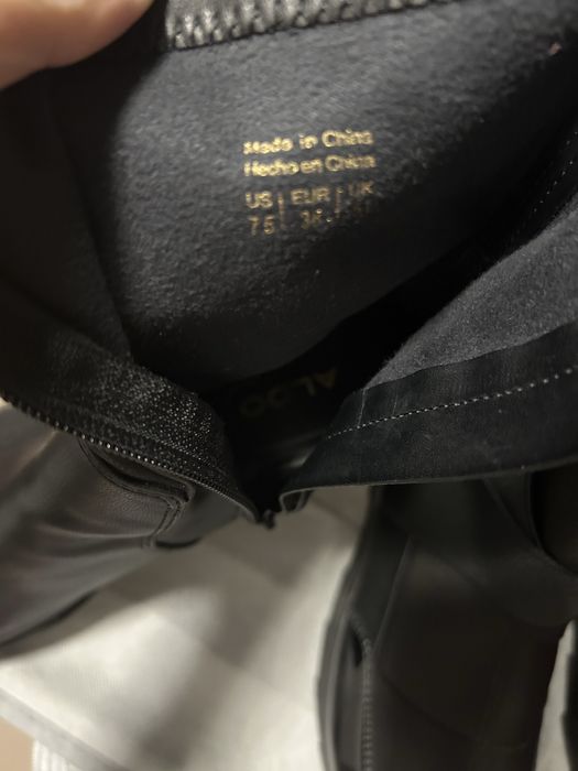 Ghete Aldo din piele cu toc gros si platforma