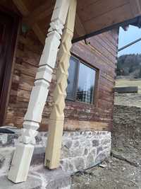 Stalpi de lemn pentru terasa si balcon