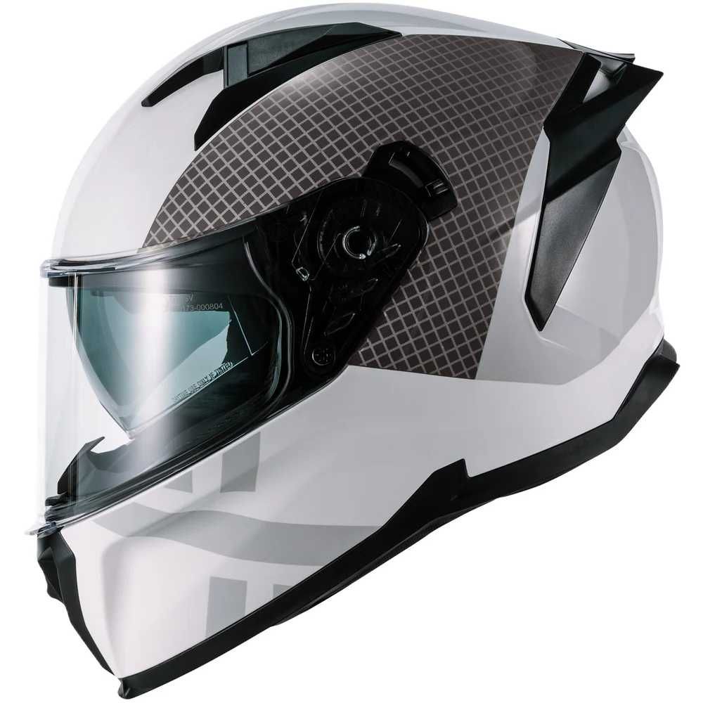 Pachet Casca moto Noua Shox Rapid Speedway Alb + Cagula moto