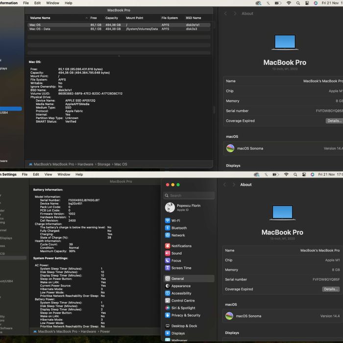 Laptop Apple MacBook PRO M1, Space Grey - 13 inch