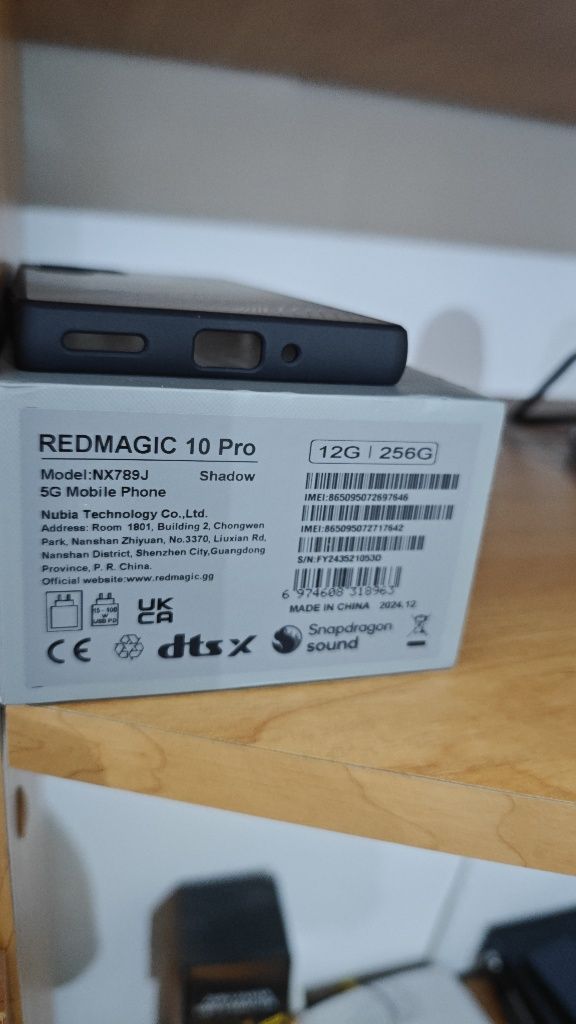 Redmagic 10 PRO 12RAM 250GB