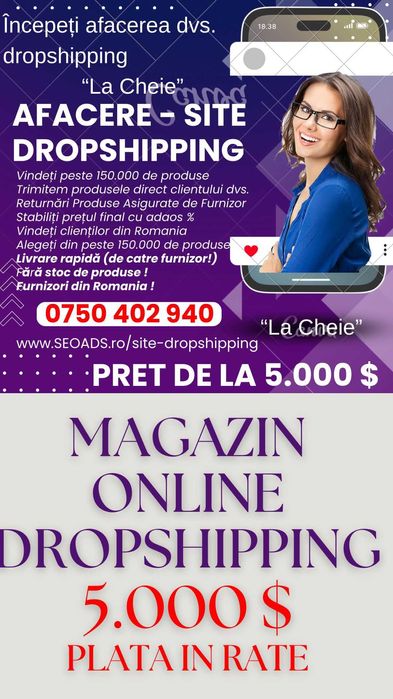 CREARE SITE DROPSHIPPING de la 850$ - Creare Magazin Online PRO 2025