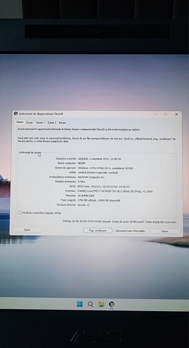 Laptop Asus rog g74sx 16 gb ram