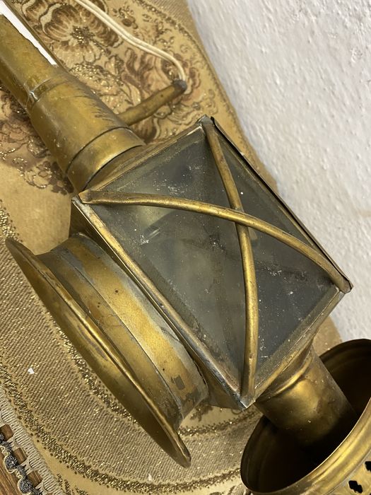 Месингов фенер от файтон или ретро автомобил