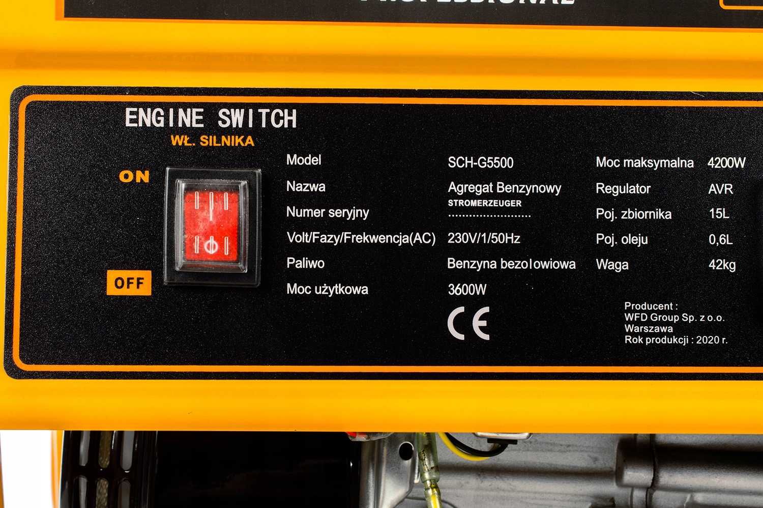 Агрегат, Генератор за Ток 7.5 AVR 4200W на колела + Аксесоари