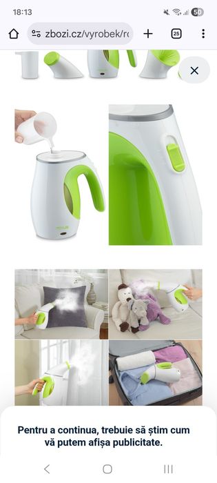 Aparat cu abur pentru haine Rovus all in one steamer