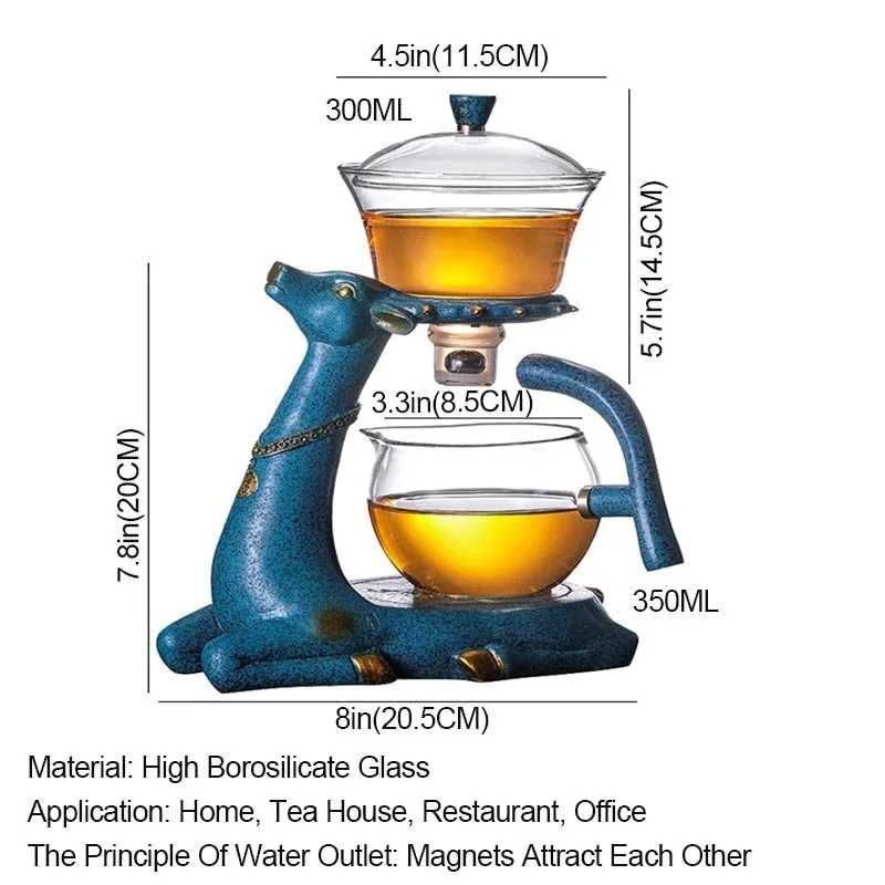 Infuzor Ceai Turcesc Creative Cerb Ceainic De Sticlă