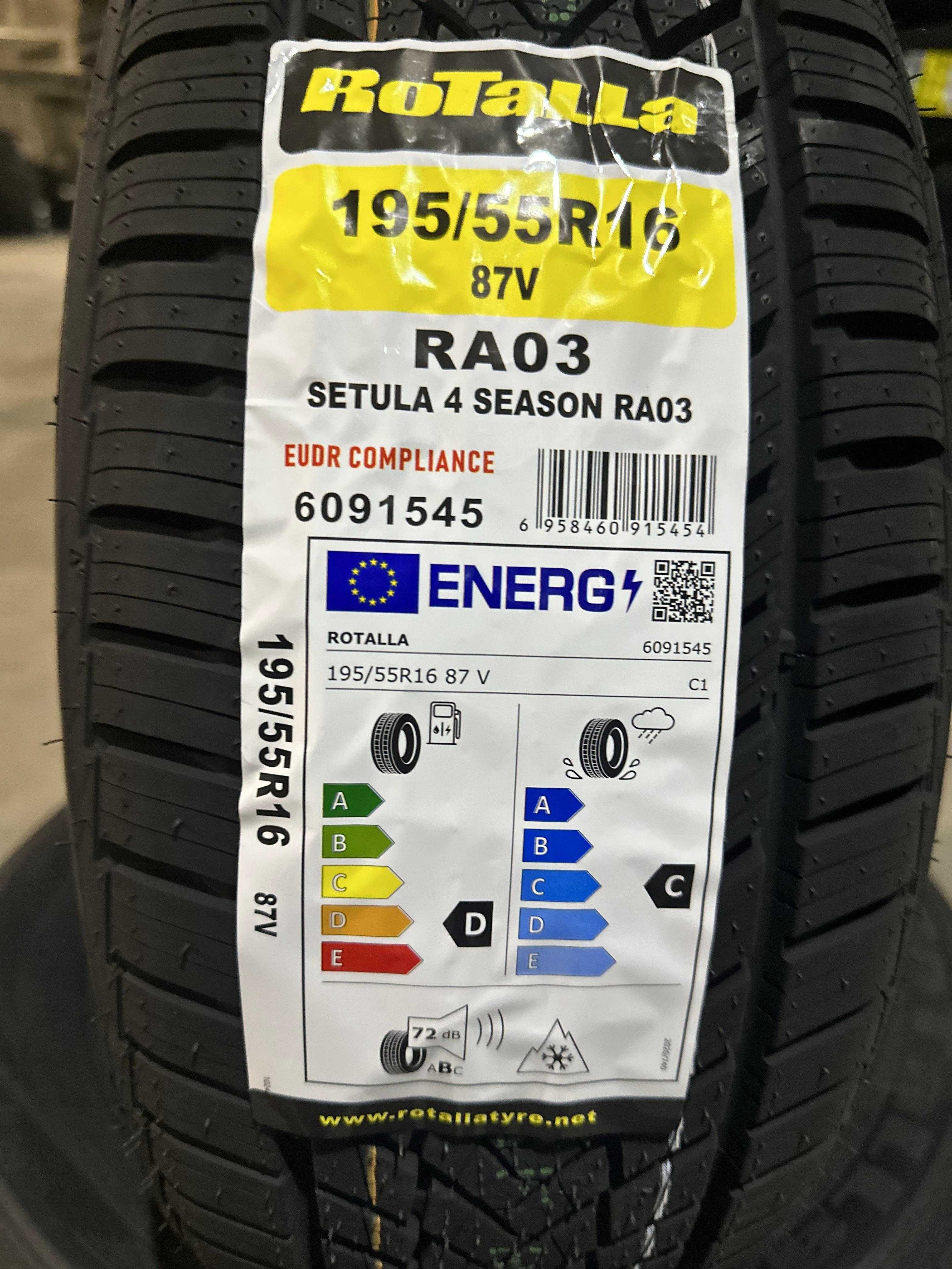 Нови всесезонни ROTALLA SETULA 4 SEASON RA03 195/55R16 87V НОВ DOT