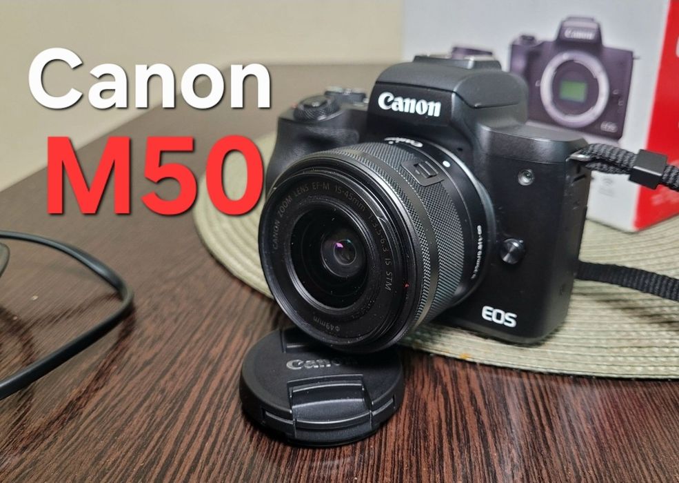 Фотоаппарат Canon eos M50 объектив SIGMA 30 mm 1:1.4