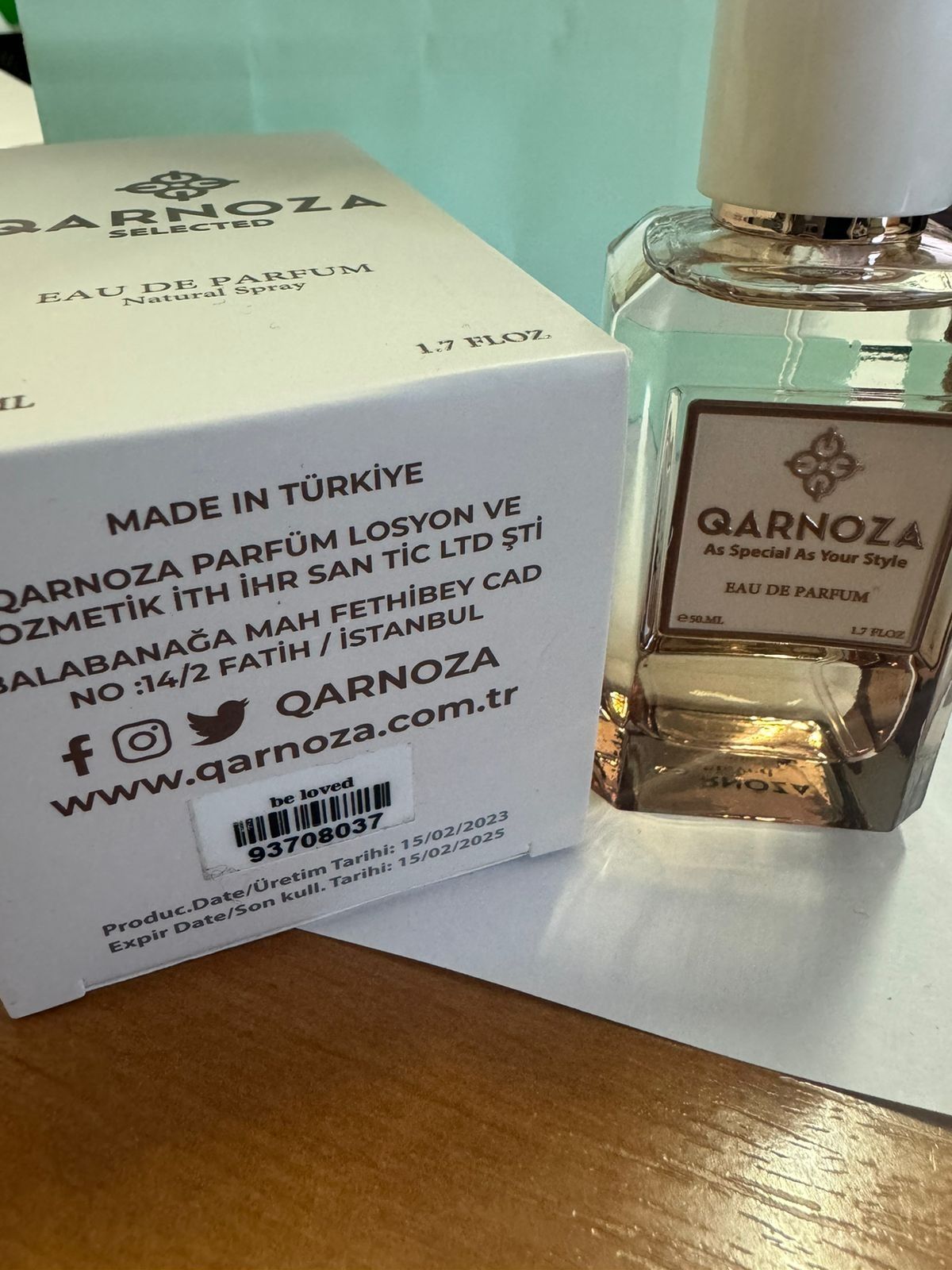 Женские ароматы от Турецкого бренда «Qarnoza» , 50 ml