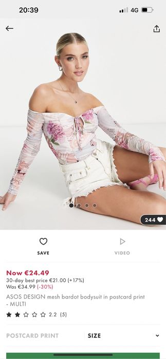 Body ASOS flori nou
