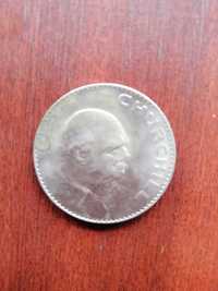 Vand  moneda cu Churchill 1965