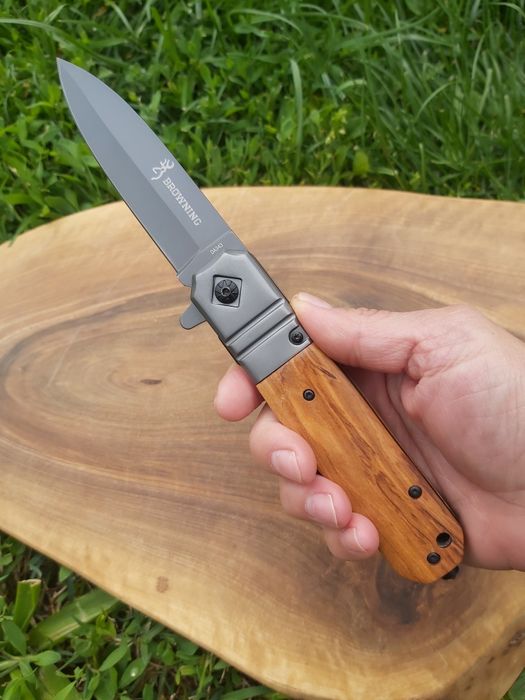 Сгъваем джобен нож Browning с дървена дръжка DA343